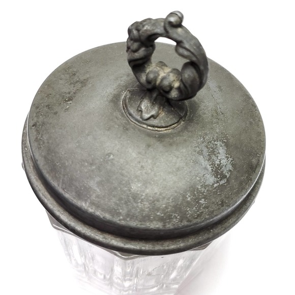 Vintage Condensed Milk Glass & Metal Container - Picture 4 of 6